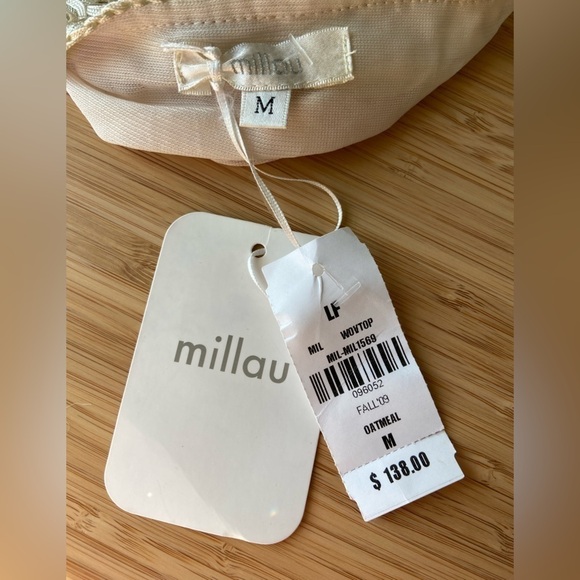 NWT Millau Crochet Cream Eclectic Unique Festival Bohemian Fringe Crop Tank Top - Picture 11 of 15